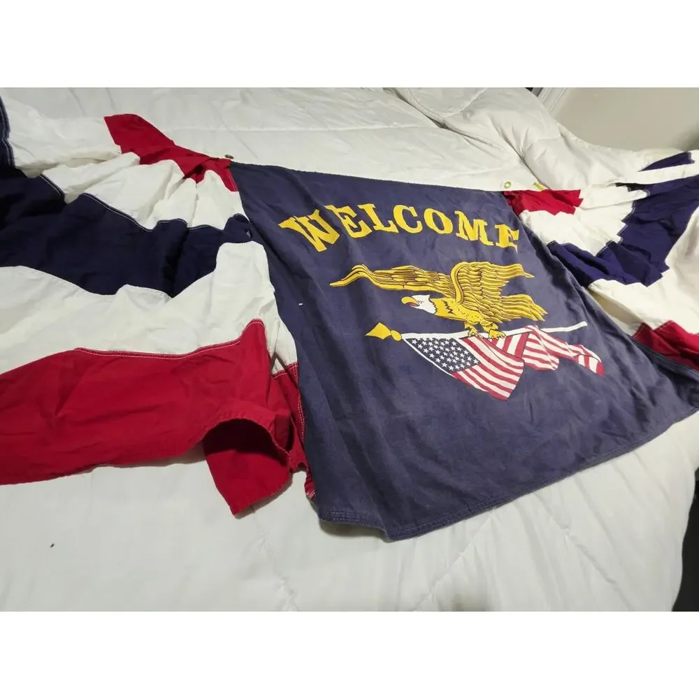 Everwear Pleated Fan Patriotic American Eagle Flag/Banner Decoration USA 100'